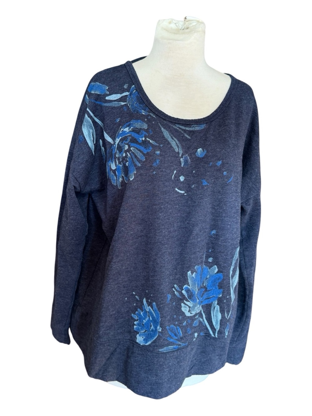 Maurices Floral Watercolor Deep V Back Sweatshirt XL
